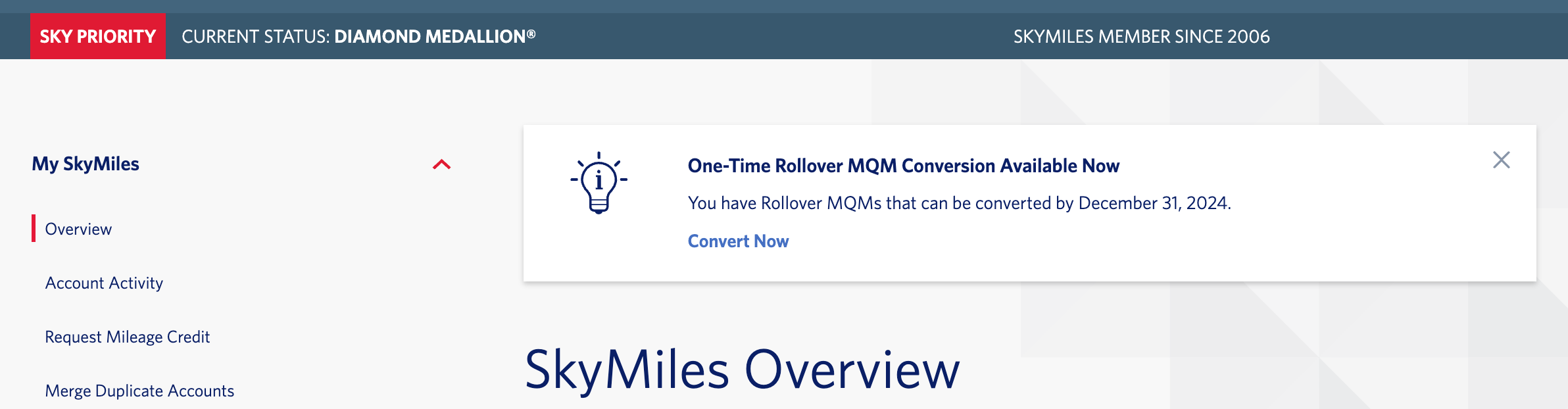 Delta MQM rollover conversion choices now live Here's how to do it